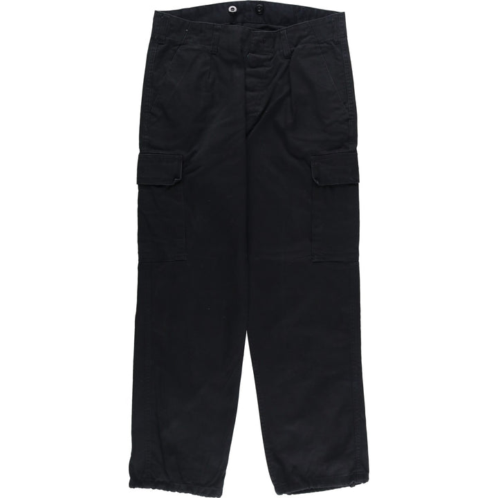 German Military Cargo Pants 170-180 cotton black type Vintage Second Hand