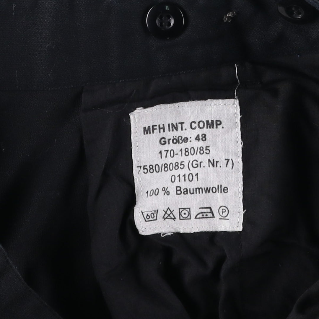 German Military Cargo Pants 170-180 cotton black type Vintage Second Hand