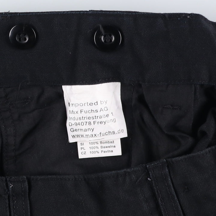 German Military Cargo Pants 170-180 cotton black type Vintage Second Hand