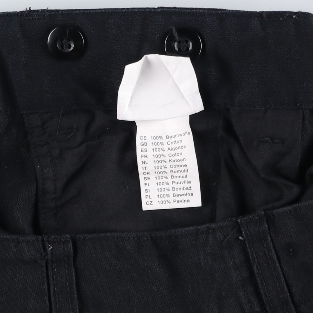 German Military Cargo Pants 170-180 cotton black type Vintage Second Hand