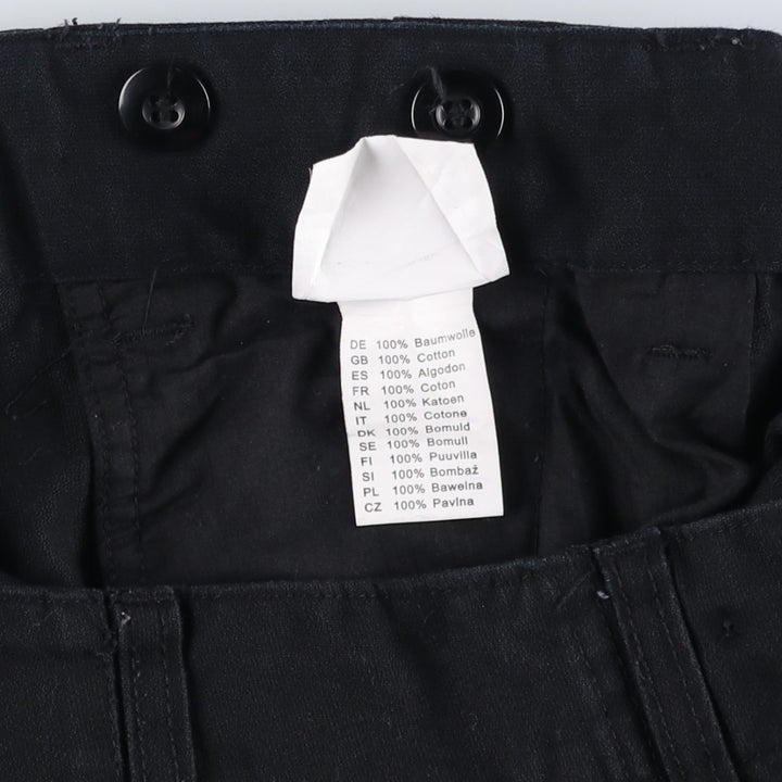 German Military Cargo Pants 170-180 cotton black type Vintage Second Hand