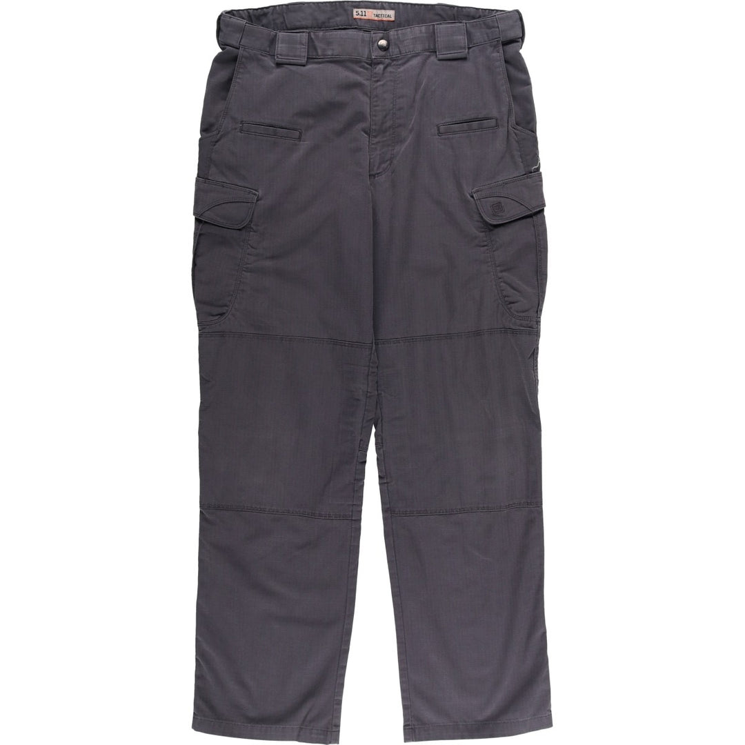 5.11 Tactical Series Double Knee Ripstop Military Cargo Pants, Men's Size W36 (civilian product) polyester black type Vintage Second Hand