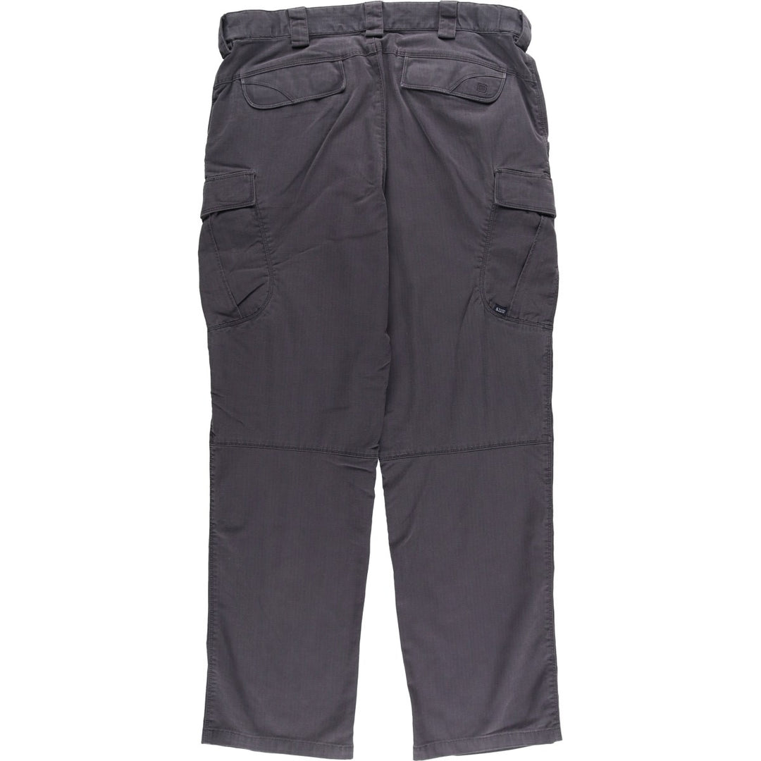 5.11 Tactical Series Double Knee Ripstop Military Cargo Pants, Men's Size W36 (civilian product) polyester black type Vintage Second Hand