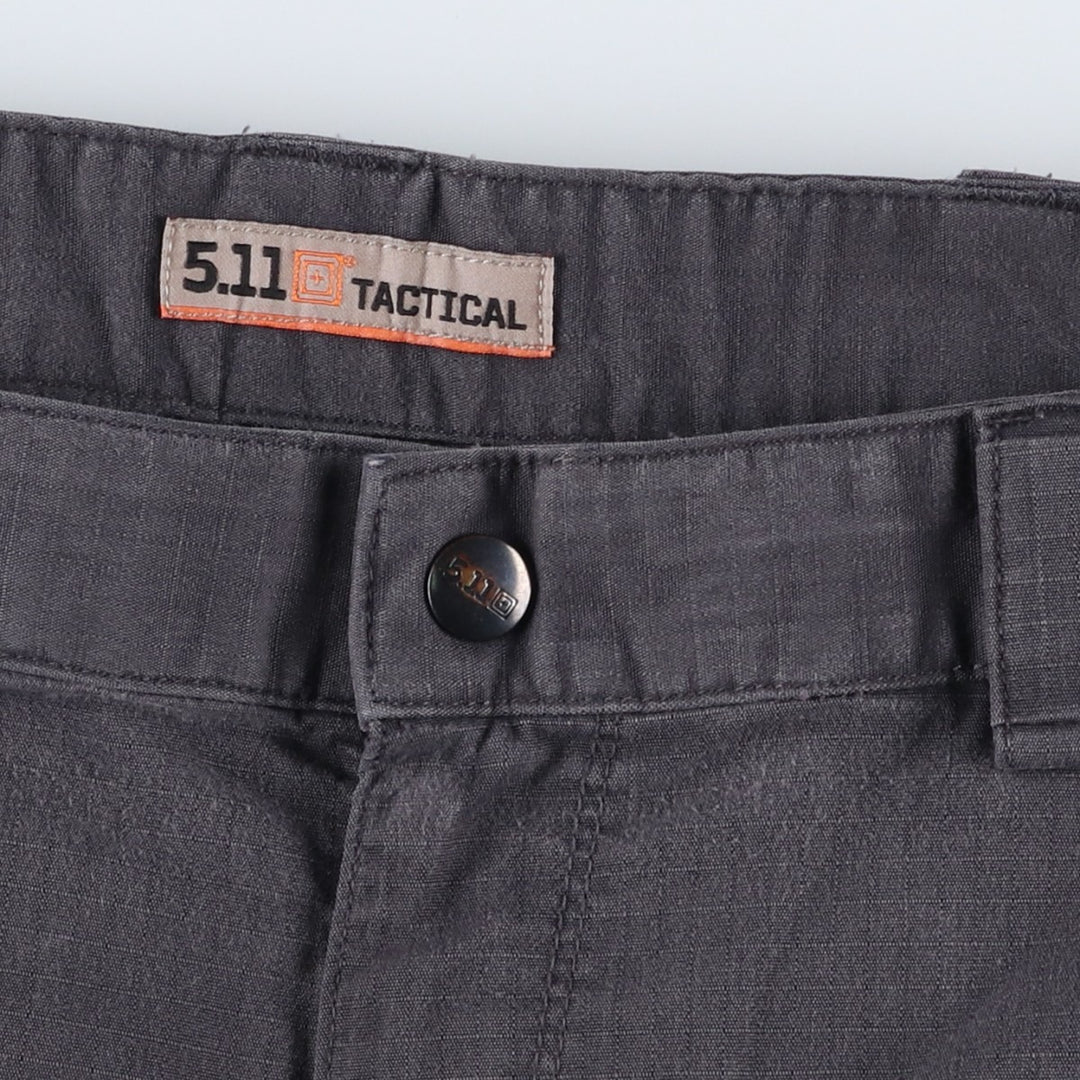 5.11 Tactical Series Double Knee Ripstop Military Cargo Pants, Men's Size W36 (civilian product) polyester black type Vintage Second Hand