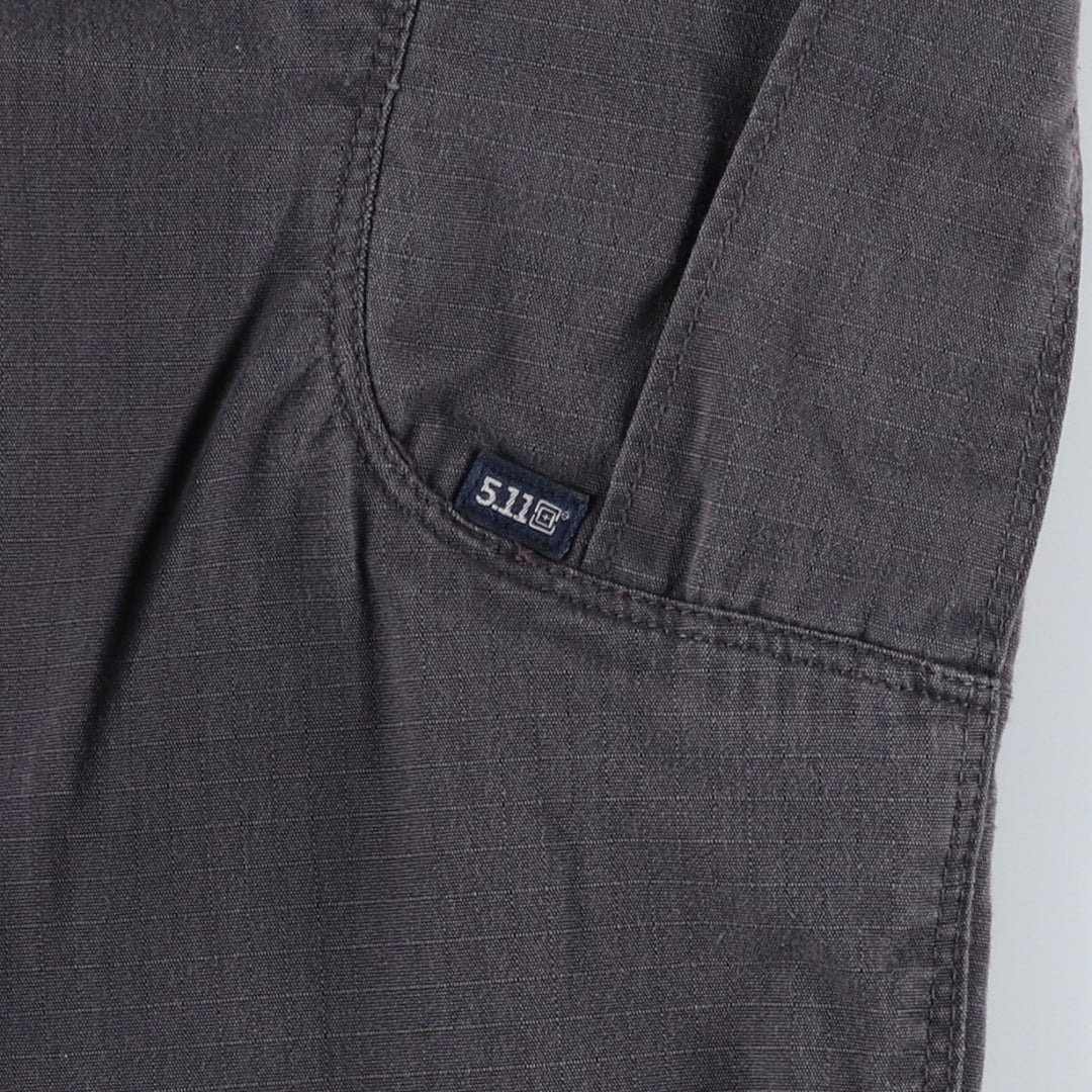 5.11 Tactical Series Double Knee Ripstop Military Cargo Pants, Men's Size W36 (civilian product) polyester black type Vintage Second Hand