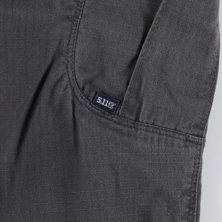 5.11 Tactical Series Double Knee Ripstop Military Cargo Pants, Men's Size W36 (civilian product) polyester black type Vintage Second Hand