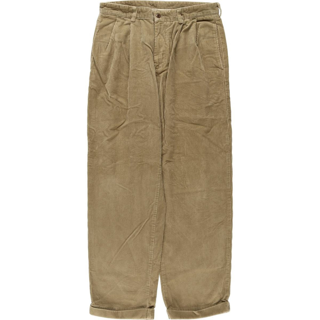 Brooks Brothers ESTABLISHED 1818 Two-pleat Corduroy Pants, Men's, Size W32 cotton Beige type Vintage Second Hand