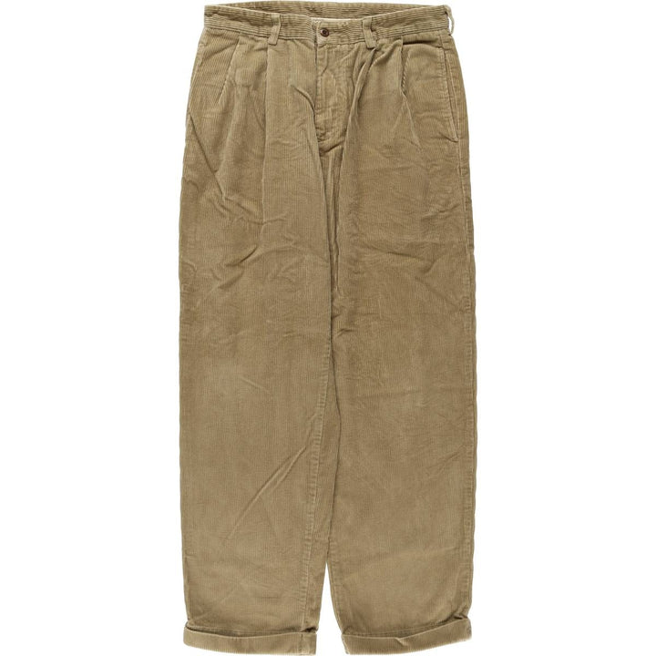 Brooks Brothers ESTABLISHED 1818 Two-pleat Corduroy Pants, Men's, Size W32 cotton Beige type Vintage Second Hand