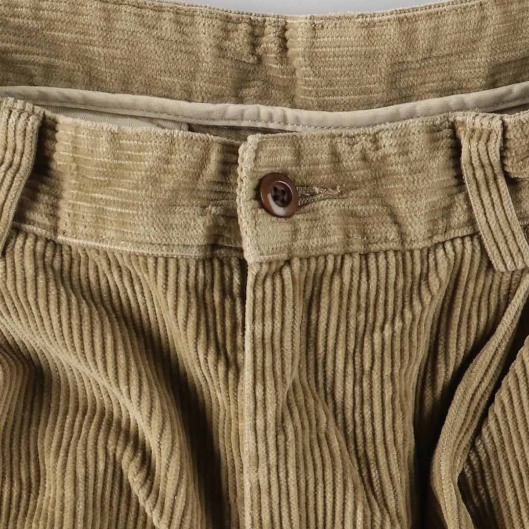 Brooks Brothers ESTABLISHED 1818 Two-pleat Corduroy Pants, Men's, Size W32 cotton Beige type Vintage Second Hand