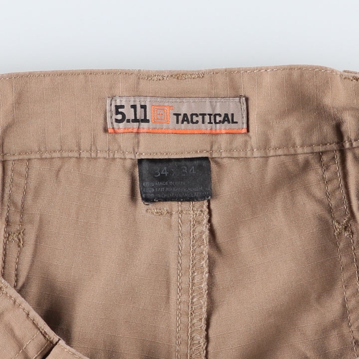 5.11 Tactical Series Double Knee Ripstop Military Cargo Pants, Men's, Size W35 (civilian product) unclear beige type brown Vintage Second Hand