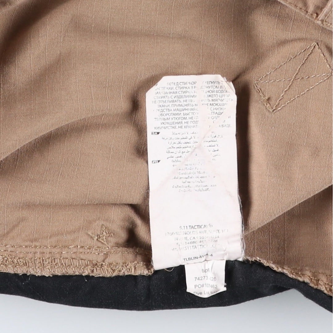 5.11 Tactical Series Double Knee Ripstop Military Cargo Pants, Men's, Size W35 (civilian product) unclear beige type brown Vintage Second Hand