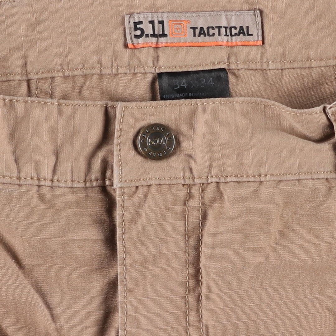 5.11 Tactical Series Double Knee Ripstop Military Cargo Pants, Men's, Size W35 (civilian product) unclear beige type brown Vintage Second Hand