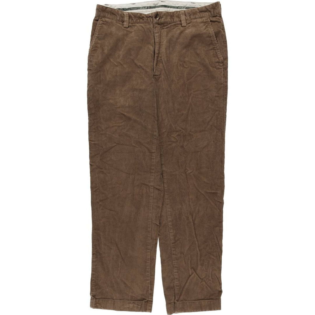 LLBean Classic Fit Corduroy Pants, Men's, Size W33 cotton brown type Vintage Second Hand