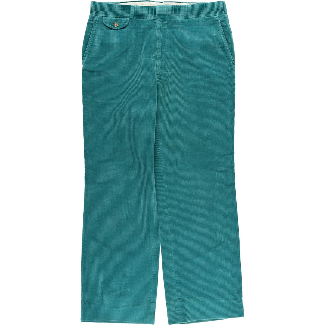 Vintage 80s-90'S LANDS'END corduroy pants, made in the USA, men's size W34. unclear Emerald green Vintage Second Hand