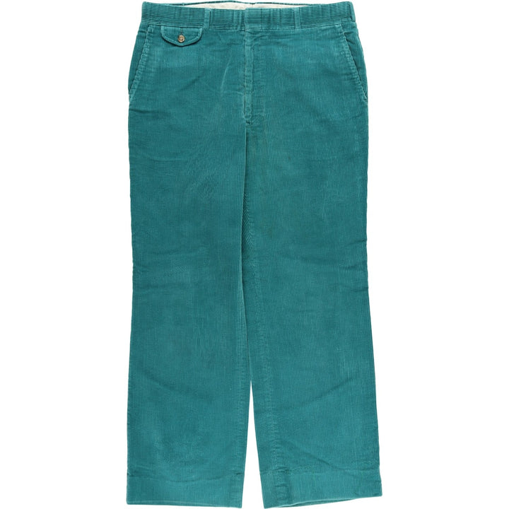 Vintage 80s-90'S LANDS'END corduroy pants, made in the USA, men's size W34. unclear Emerald green Vintage Second Hand