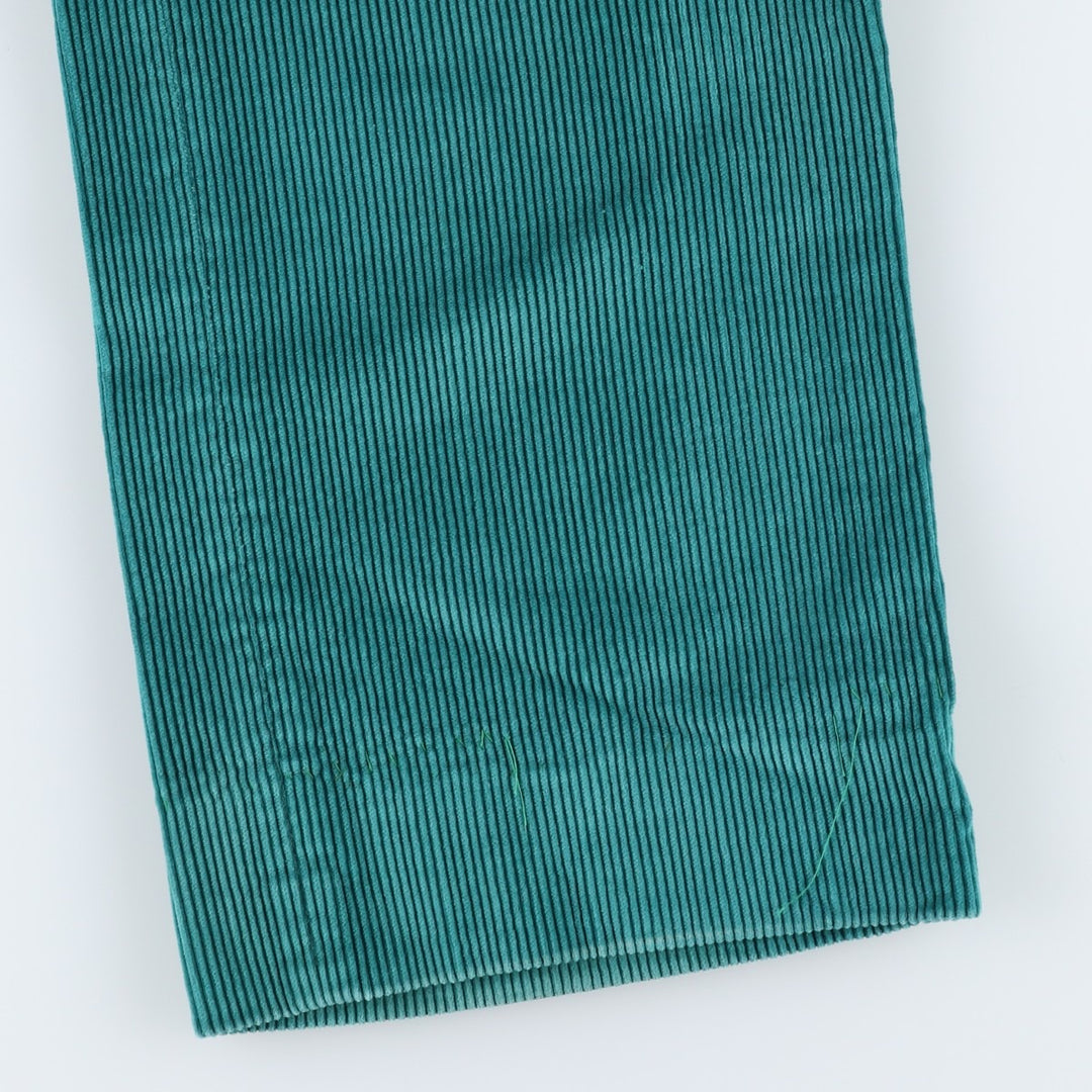 Vintage 80s-90'S LANDS'END corduroy pants, made in the USA, men's size W34. unclear Emerald green Vintage Second Hand
