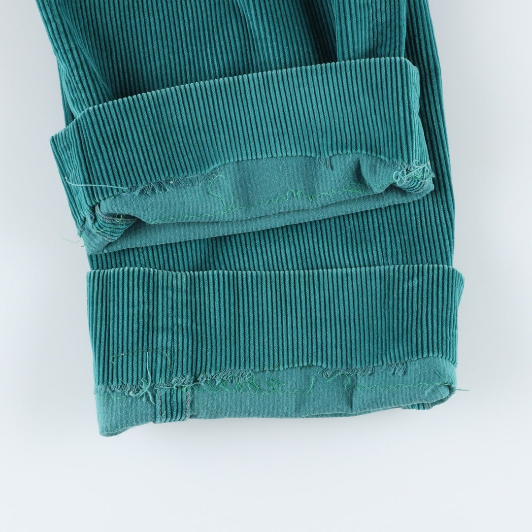 Vintage 80s-90'S LANDS'END corduroy pants, made in the USA, men's size W34. unclear Emerald green Vintage Second Hand