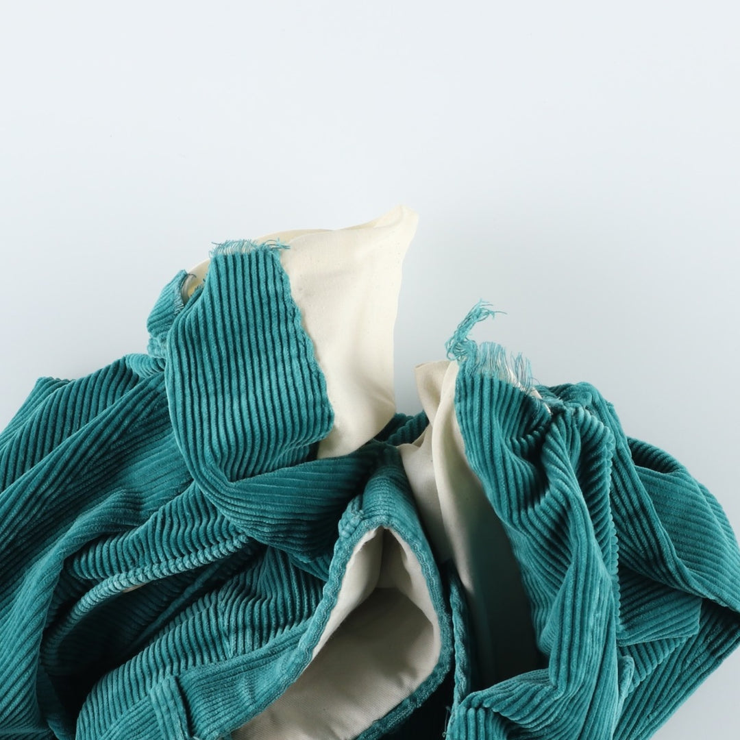 Vintage 80s-90'S LANDS'END corduroy pants, made in the USA, men's size W34. unclear Emerald green Vintage Second Hand