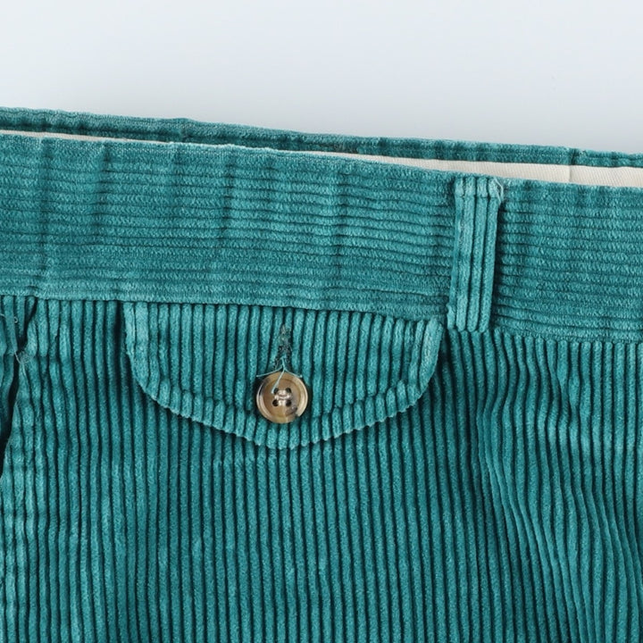 Vintage 80s-90'S LANDS'END corduroy pants, made in the USA, men's size W34. unclear Emerald green Vintage Second Hand