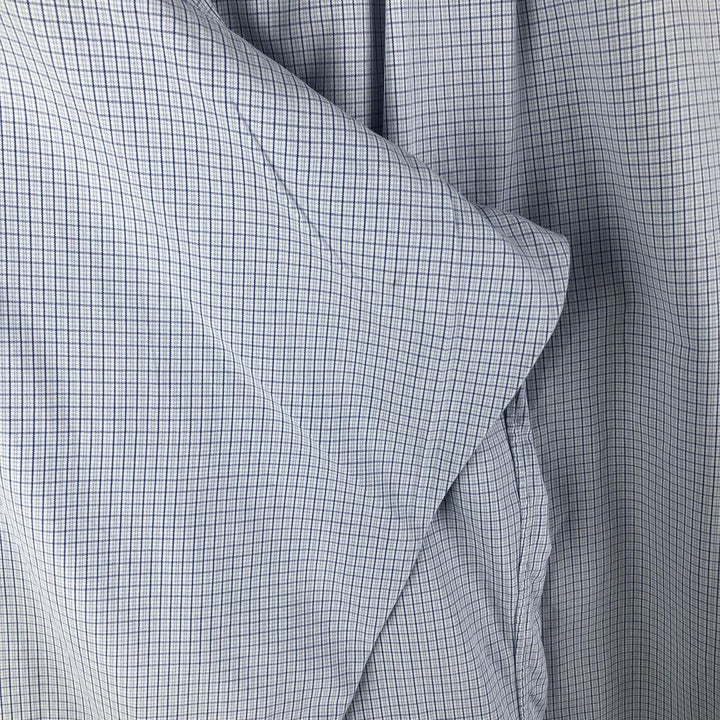 Ralph Lauren BLAKE long-sleeved button-down check shirt, men's size XL cotton Navy blue Vintage Second Hand