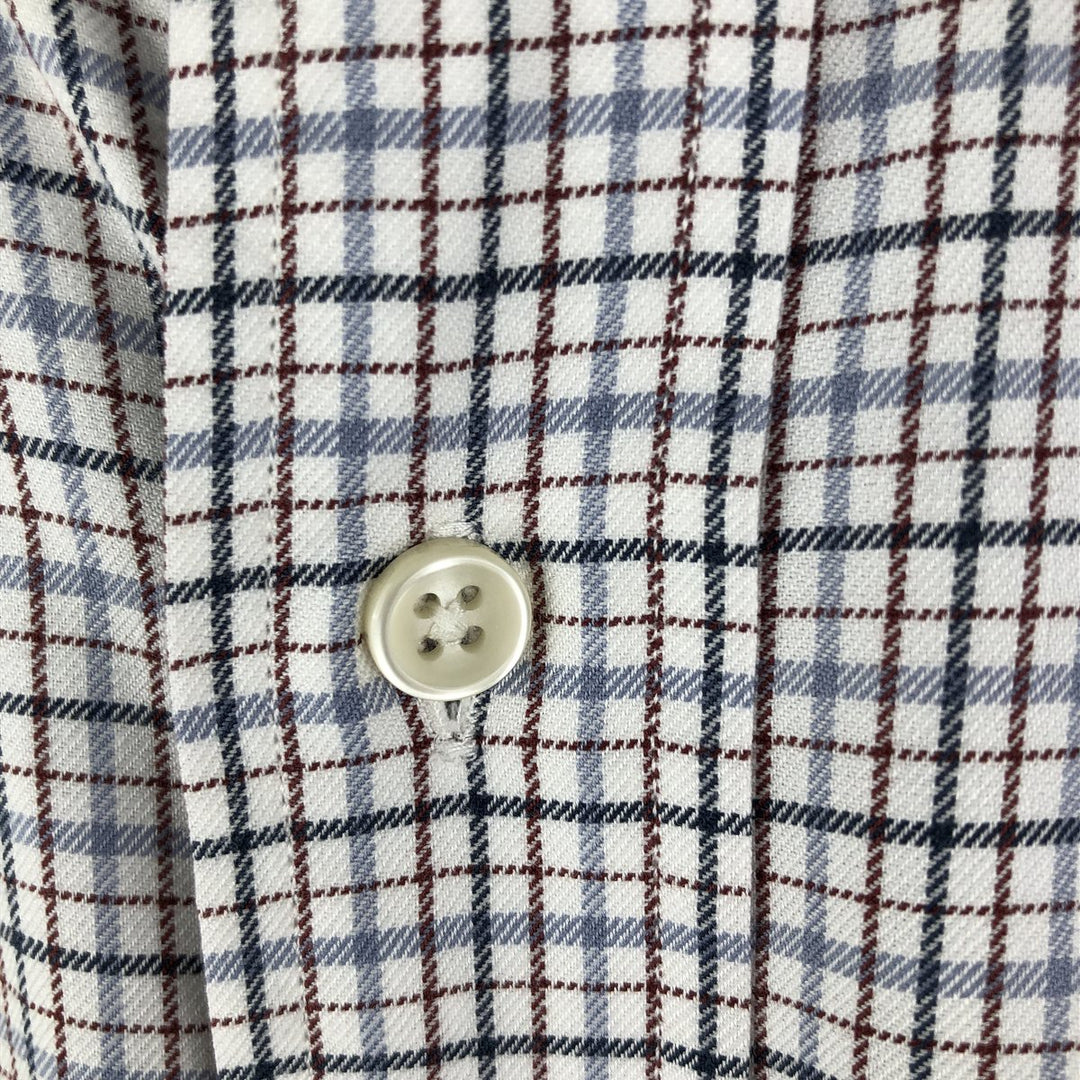 Ralph Lauren CUSTOM FIT long sleeve button down check shirt men's XL size cotton navy blue type Vintage Second Hand