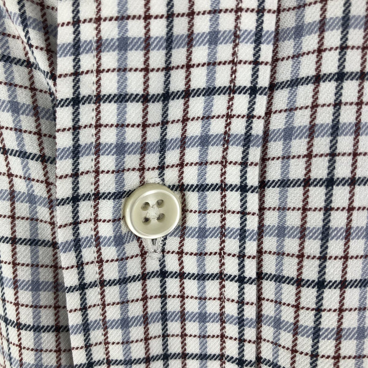 Ralph Lauren CUSTOM FIT long sleeve button down check shirt men's XL size cotton navy blue type Vintage Second Hand
