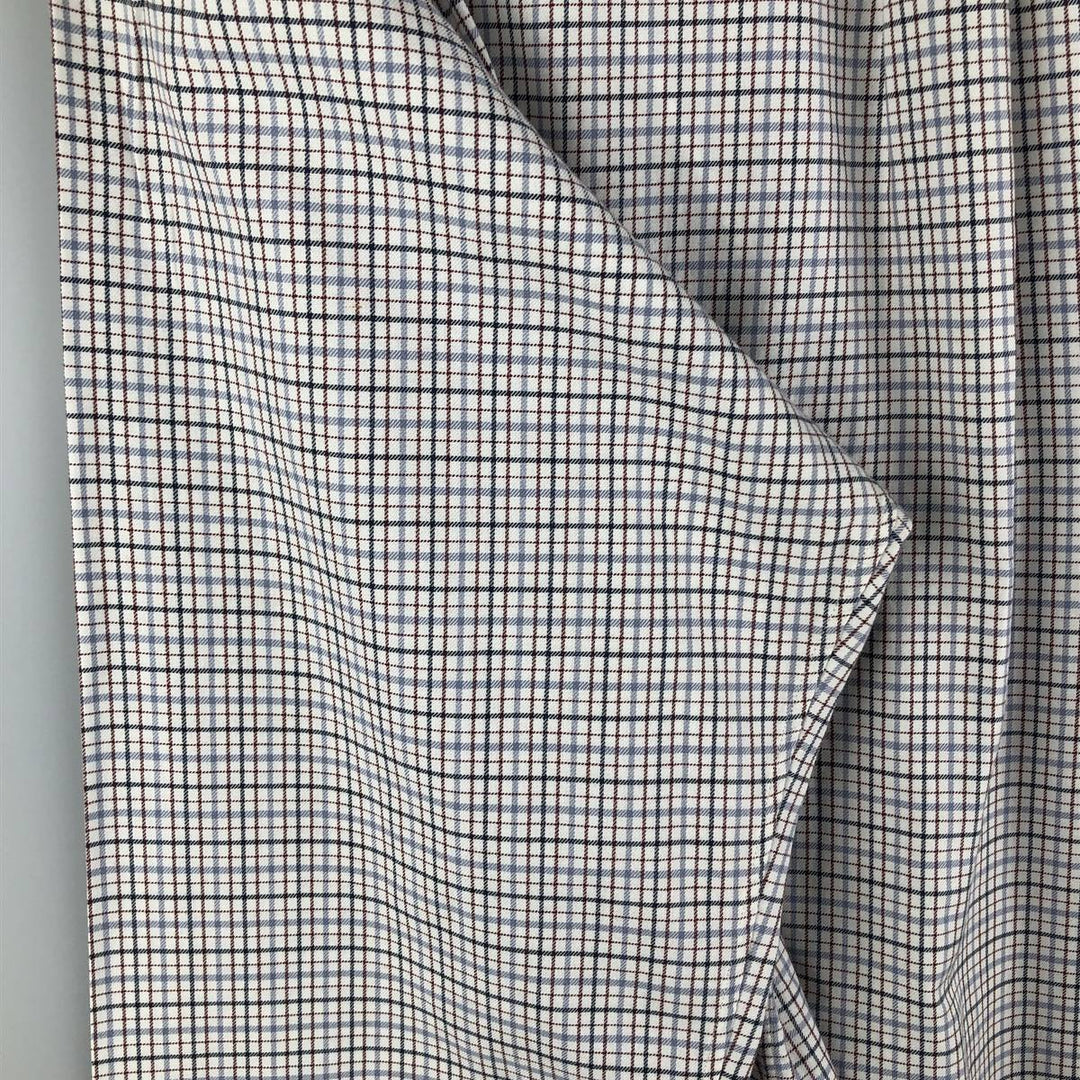 Ralph Lauren CUSTOM FIT long sleeve button down check shirt men's XL size cotton navy blue type Vintage Second Hand