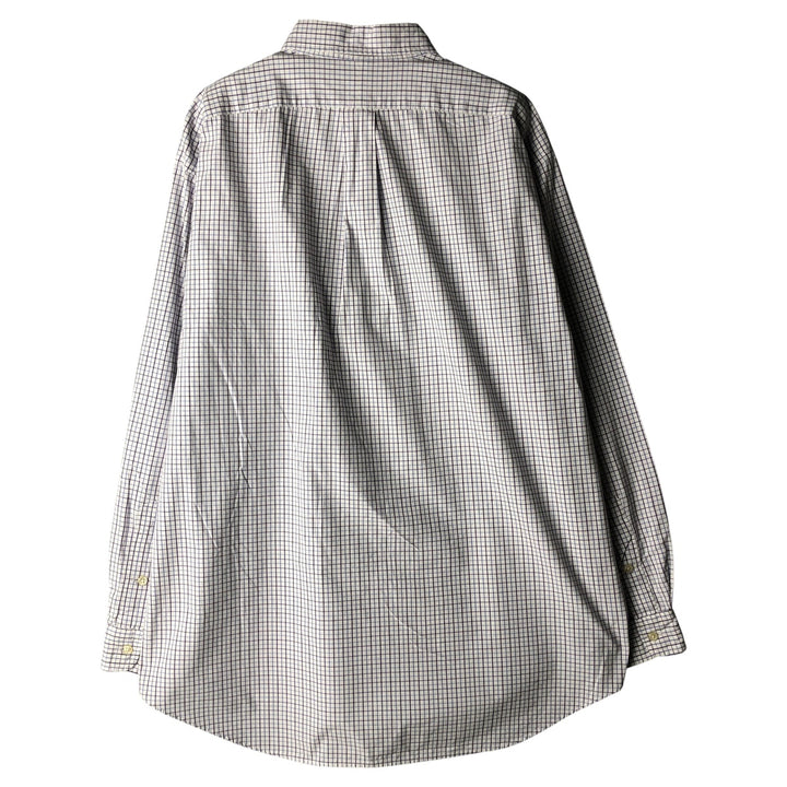 Ralph Lauren BLAKE long sleeve button down check shirt, men's size L cotton purple type Vintage Second Hand