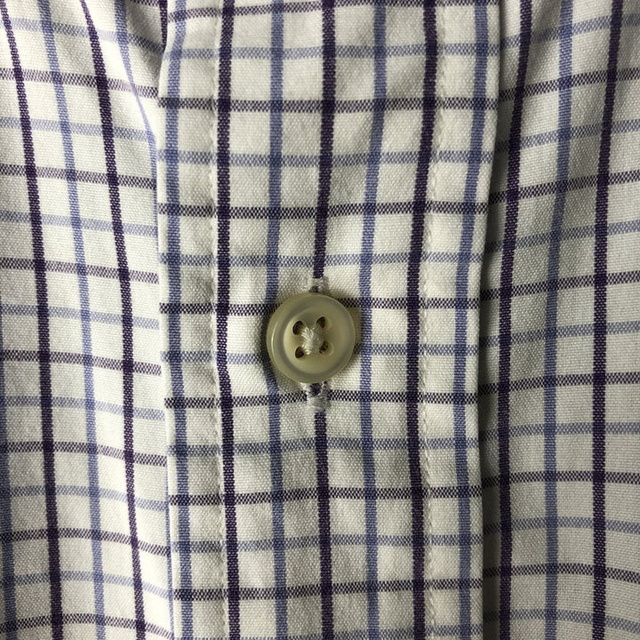 Ralph Lauren BLAKE long sleeve button down check shirt, men's size L cotton purple type Vintage Second Hand