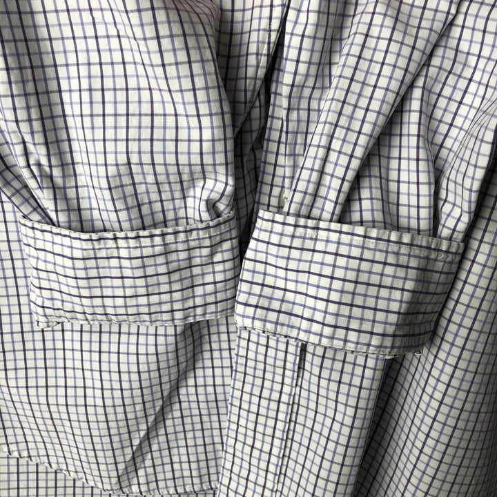 Ralph Lauren BLAKE long sleeve button down check shirt, men's size L cotton purple type Vintage Second Hand