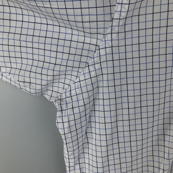 Ralph Lauren YARMOUTH Long Sleeve Button-Down Check Shirt, Men's Size L cotton navy blue type Vintage Second Hand