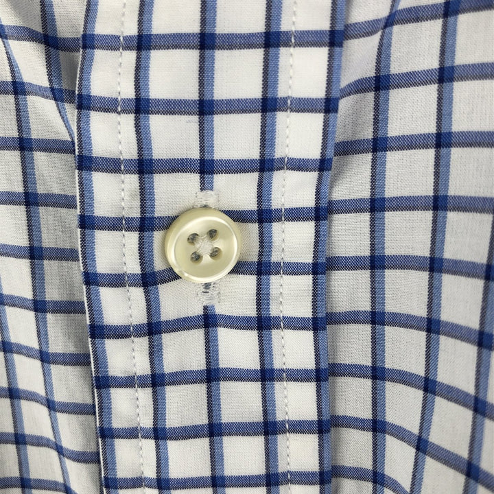 Ralph Lauren Stretch Long Sleeve Button-Down Check Shirt, Men's Size L cotton white type Vintage Second Hand