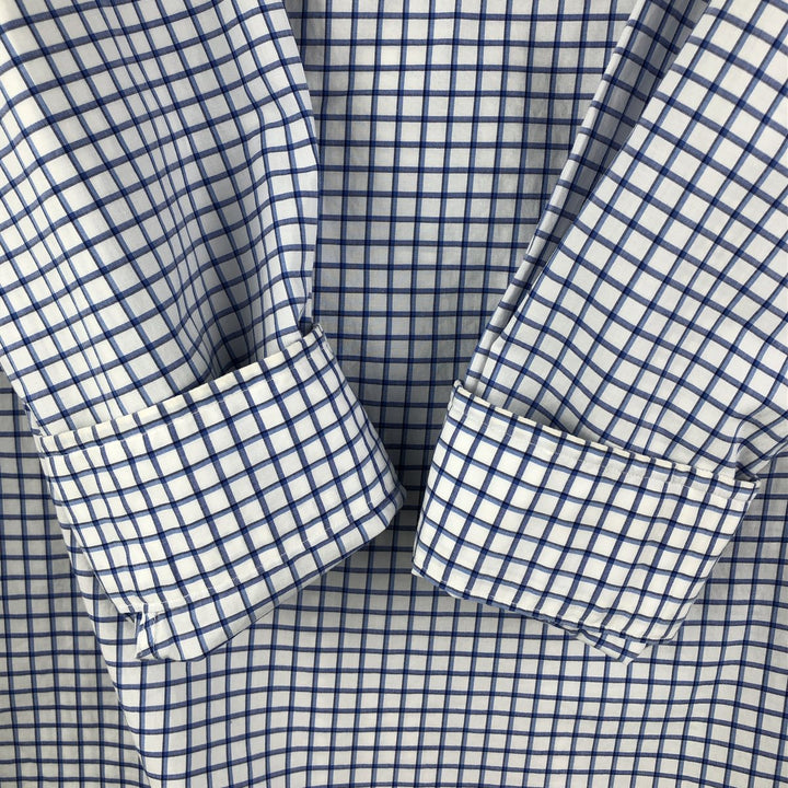 Ralph Lauren Stretch Long Sleeve Button-Down Check Shirt, Men's Size L cotton white type Vintage Second Hand
