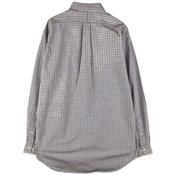 Ralph Lauren Classic Fit Long Sleeve Button Down Check Shirt, Men's Size L cotton purple type Vintage Second Hand