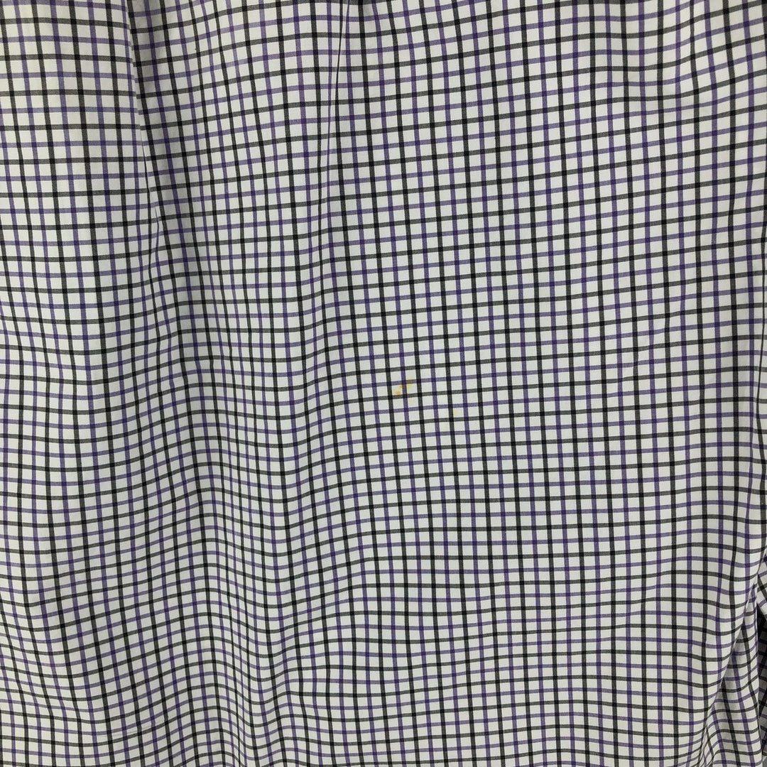 Ralph Lauren Classic Fit Long Sleeve Button Down Check Shirt, Men's Size L cotton purple type Vintage Second Hand