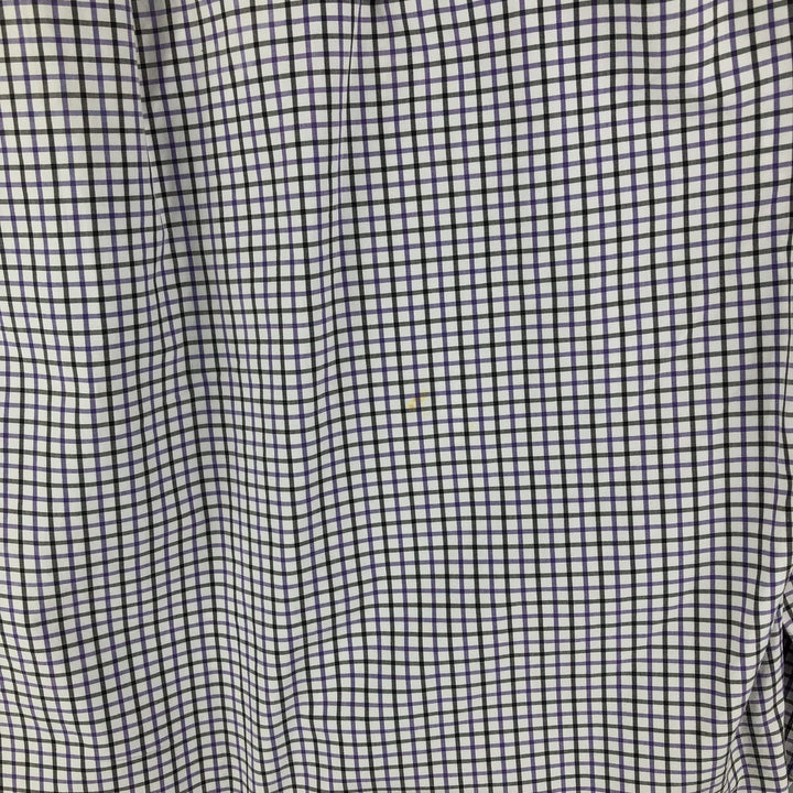 Ralph Lauren Classic Fit Long Sleeve Button Down Check Shirt, Men's Size L cotton purple type Vintage Second Hand