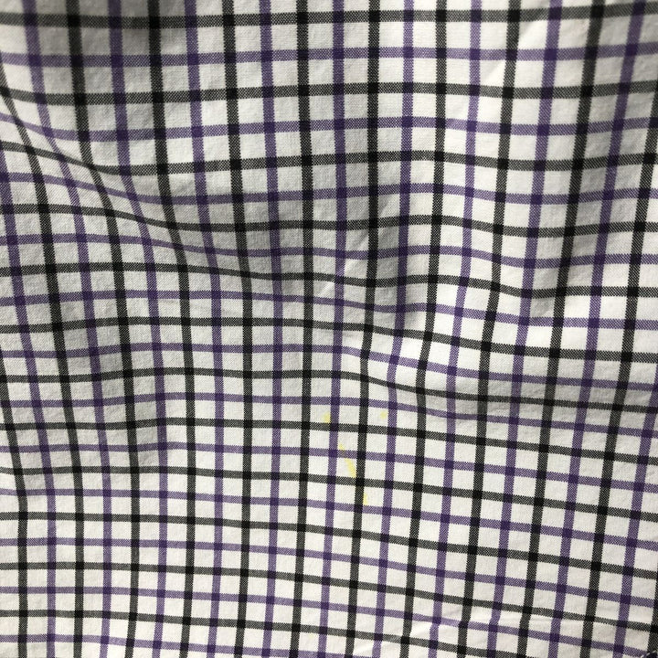 Ralph Lauren Classic Fit Long Sleeve Button Down Check Shirt, Men's Size L cotton purple type Vintage Second Hand