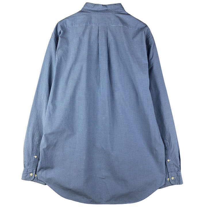 Ralph Lauren Classic Fit Long Sleeve Button Down Check Shirt Men's XL cotton Blue type light blue Vintage Second Hand