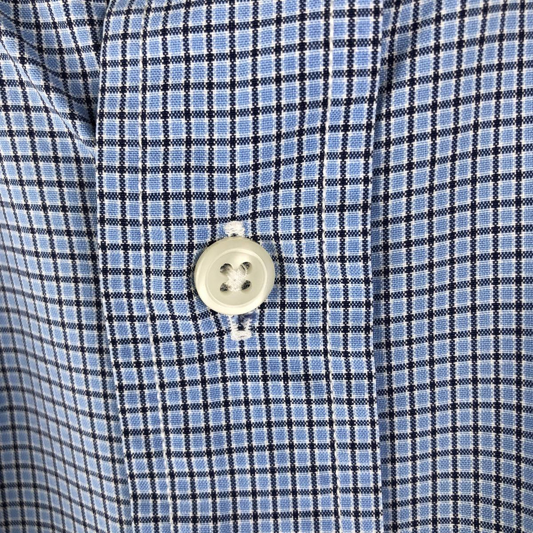 Ralph Lauren Classic Fit Long Sleeve Button Down Check Shirt Men's XL cotton Blue type light blue Vintage Second Hand