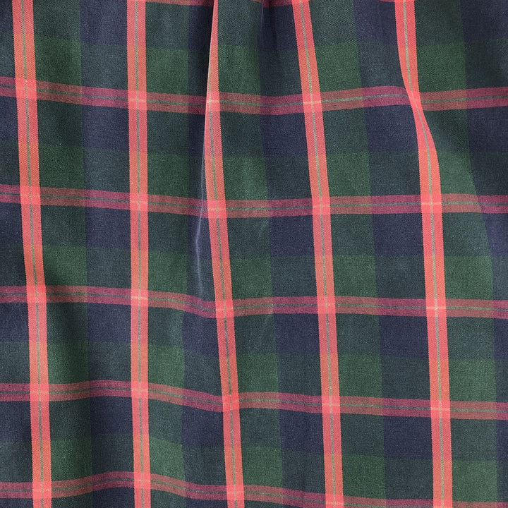 Ralph Lauren long sleeve button down check shirt, men's size L cotton Green type dark green Vintage Second Hand