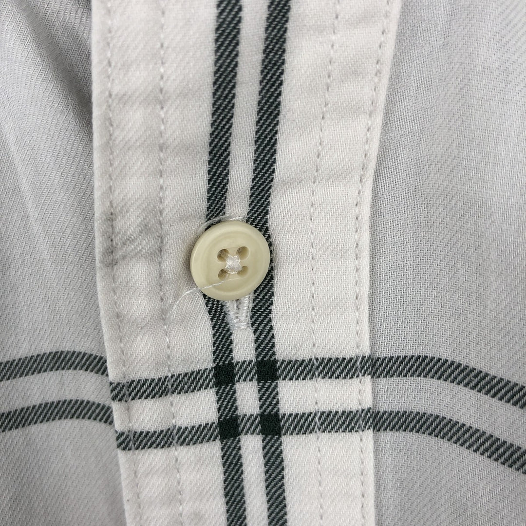 Ralph Lauren Chaps long-sleeved button-down check shirt, men's size XL cotton navy blue type Vintage Second Hand