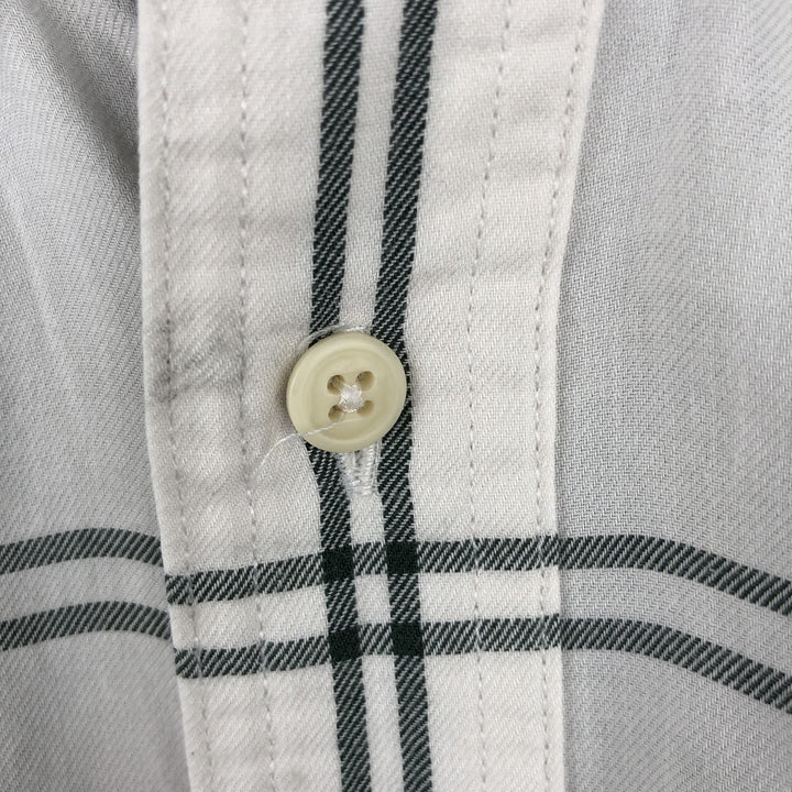 Ralph Lauren Chaps long-sleeved button-down check shirt, men's size XL cotton navy blue type Vintage Second Hand
