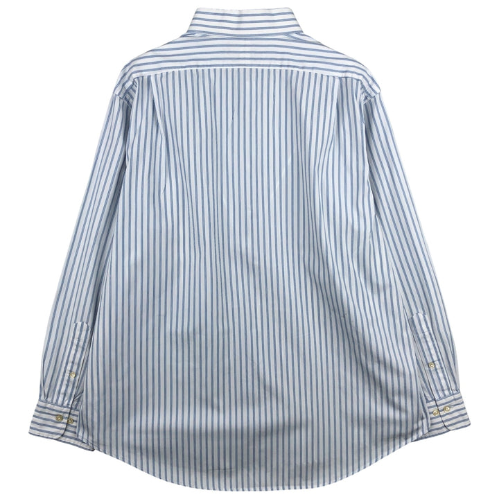 Ralph Lauren REGENT CUSTOM FIT long-sleeved cotton striped shirt, men's XL cotton white type Vintage Second Hand