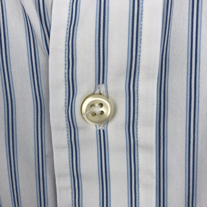 Ralph Lauren REGENT CUSTOM FIT long-sleeved cotton striped shirt, men's XL cotton white type Vintage Second Hand