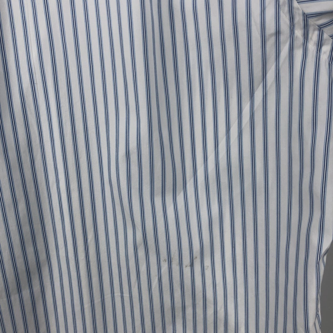 Ralph Lauren REGENT CUSTOM FIT long-sleeved cotton striped shirt, men's XL cotton white type Vintage Second Hand