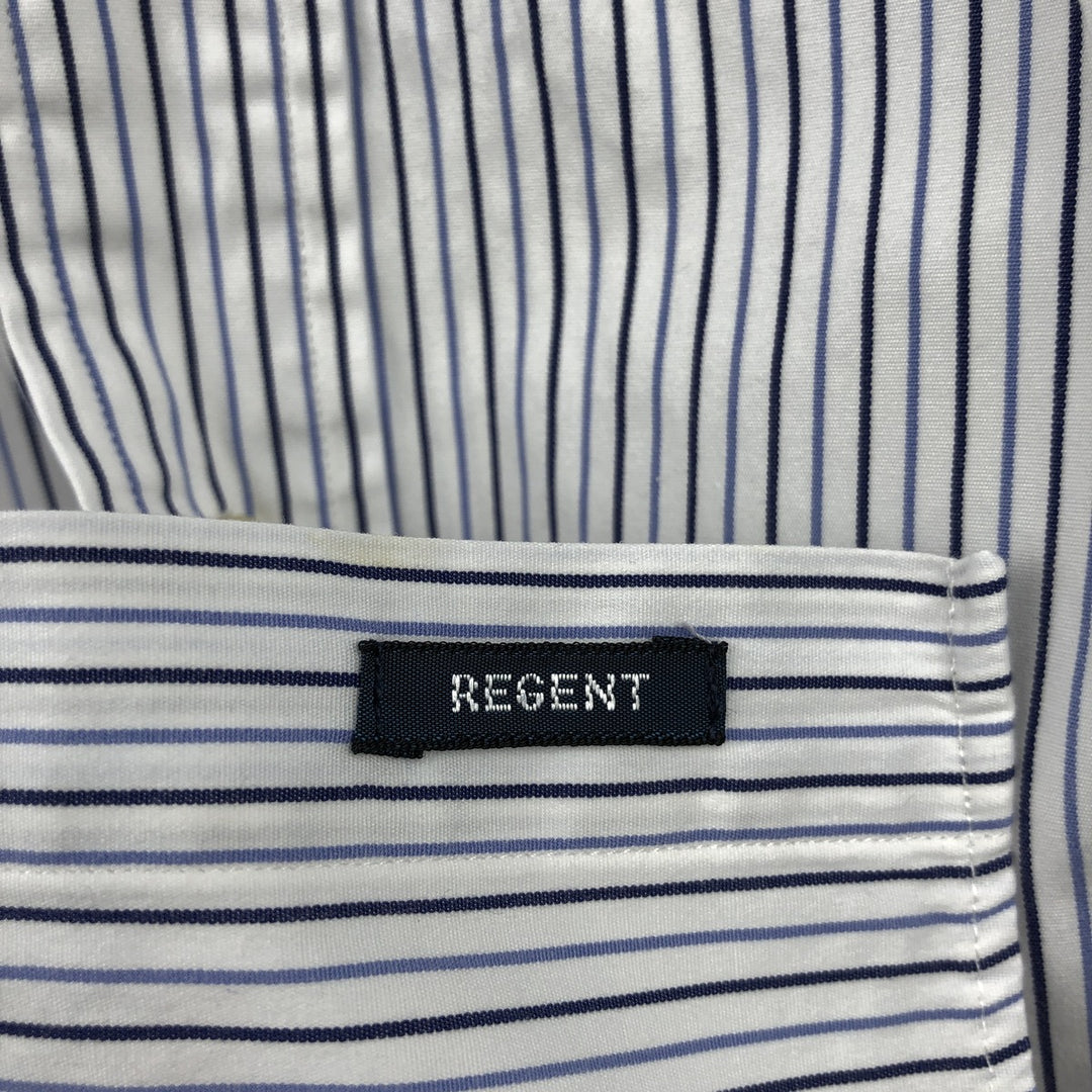 Ralph Lauren POLO by Ralph Lauren CUSTOM FIT DRESS SHIRT, long-sleeved cotton striped shirt, men's size L cotton white type Vintage Second Hand