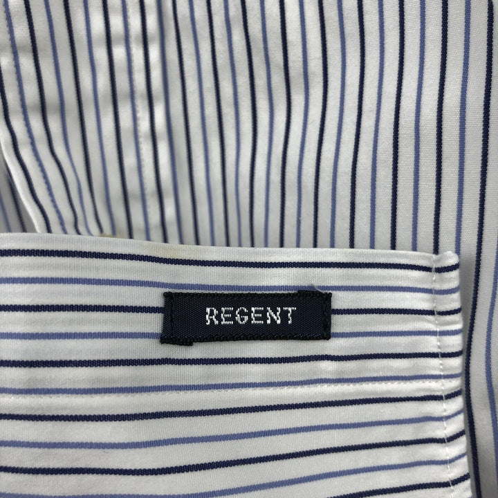 Ralph Lauren POLO by Ralph Lauren CUSTOM FIT DRESS SHIRT, long-sleeved cotton striped shirt, men's size L cotton white type Vintage Second Hand
