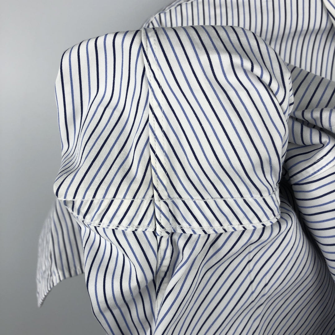 Ralph Lauren POLO by Ralph Lauren CUSTOM FIT DRESS SHIRT, long-sleeved cotton striped shirt, men's size L cotton white type Vintage Second Hand