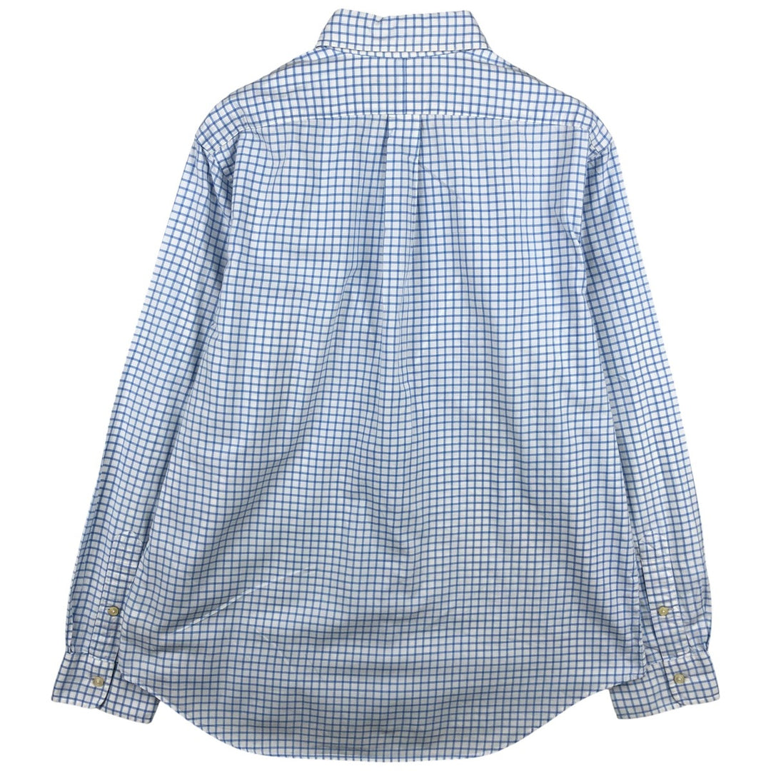 Ralph Lauren long sleeve button down check shirt, men's size L cotton white type Vintage Second Hand
