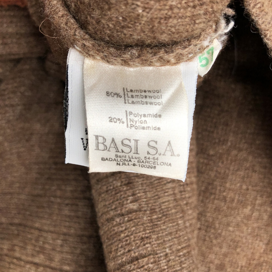 Lacoste Driver's Knit Sweater, Size 5, Men's L Lamb wool brown type Vintage Second Hand